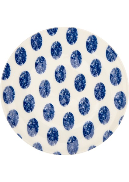 Porselen Madre Pasta Tabağı - Mavi - 19 cm