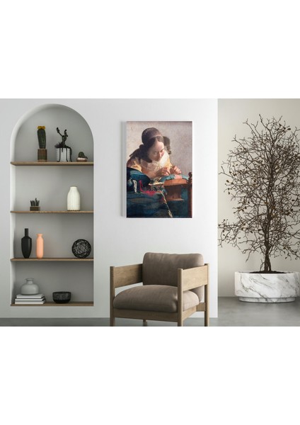 Johannes Vermeer- The Lacemake- Ahşap Mdf Tablo fırsatları