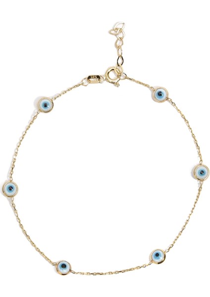 Nazar Boncuğu Kadın Altın Bileklik