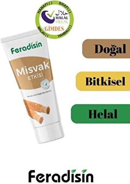 Bitkisel Diş Macunu Misvak Etkisiyle 75 ml Doğal Ağız Bakımı fırsatları