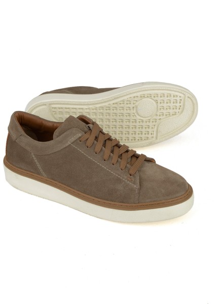 , Erkek Hakiki Deri Sneaker 1531026ZH182 Kum fırsatları