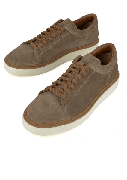 , Erkek Hakiki Deri Sneaker 1531026ZH182 Kum indirimleri