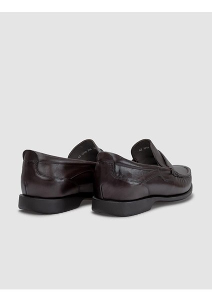 Hakiki Deri Kahverengi Erkek Loafer modelleri