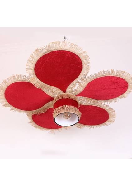 Papatya Kadife Kumaş Avize 90 cm modelleri