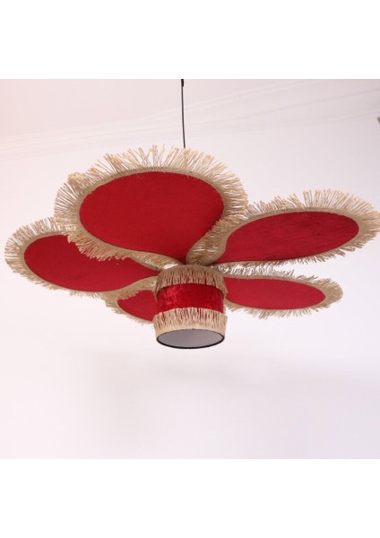 Papatya Kadife Kumaş Avize 90 cm fırsatları