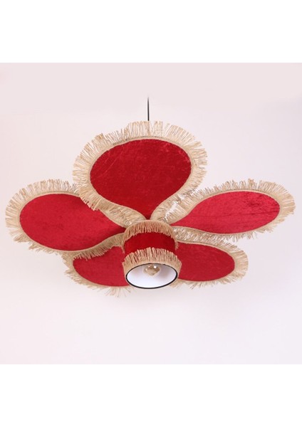 Papatya Kadife Kumaş Avize 90 cm