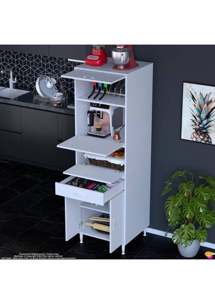 Öykü Mutfak ve Banyo Dolabı Ekmeklik Kiler Dolabı Çekmeceli 5 Kapaklı Çok Amaçlı Dolap 60X195X48 cm modelleri