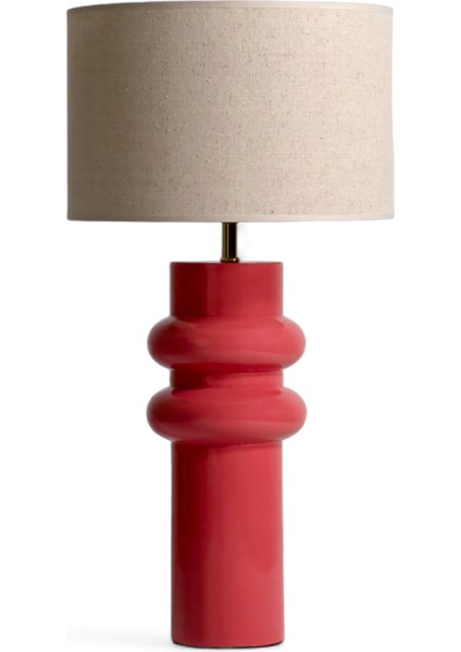 Sorrento Lamp Pink Ahşap Abajur