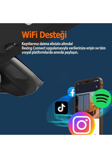 Rexıng V1 Lıte 2k Wıfı Arac Kamerası + 32GB Sd Kar