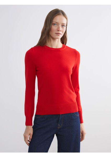 Yeni Sezon Bisiklet Yaka Kadın Triko Kazak