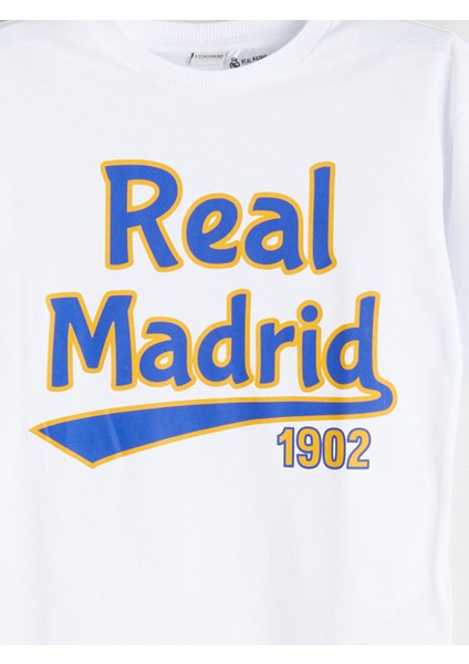 Yeni Sezon Bisiklet Yaka Real Madrid Baskılı Erkek Çocuk Tişört modelleri