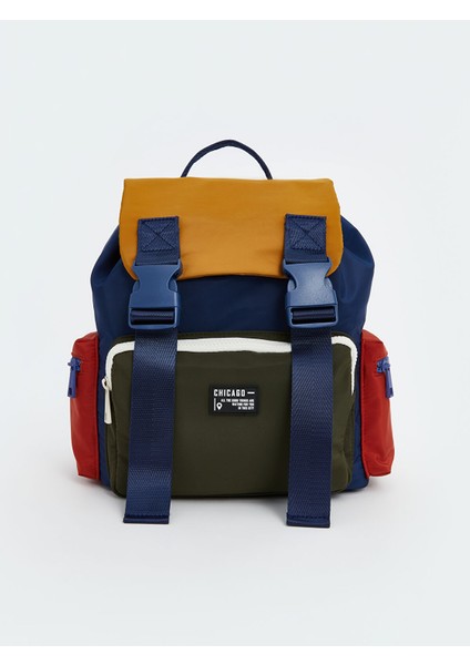 Yeni Sezon Renk Bloklu Erkek Çocuk Sırt Çantası