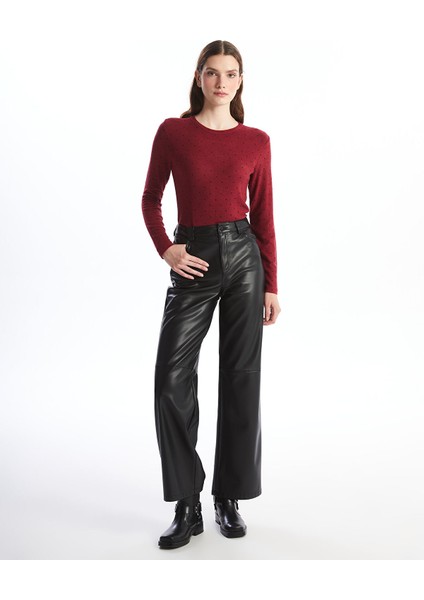 Yeni Sezon Bisiklet Yaka Puantiyeli Kadın Tişört modelleri