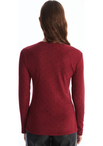 Yeni Sezon Bisiklet Yaka Puantiyeli Kadın Tişört indirimleri