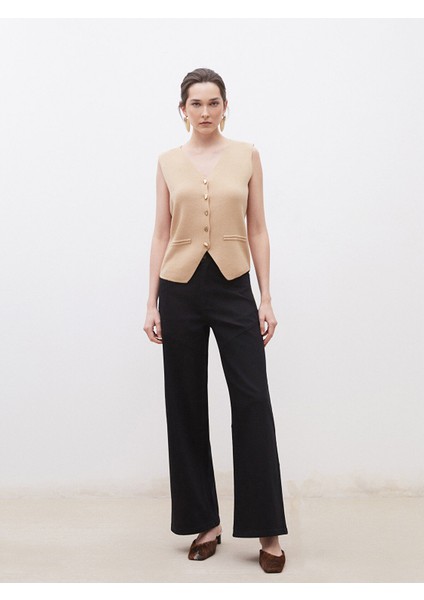 Yeni Sezon V Yaka Kadın Triko Yelek fiyatları