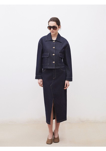 Yeni Sezon Gömlek Yaka Kadın Jean Ceket fiyatları