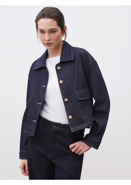 Yeni Sezon Gömlek Yaka Kadın Jean Ceket fırsatları
