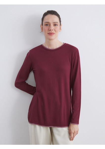 Yeni Sezon Bisiklet Yaka Kadın Triko Kazak