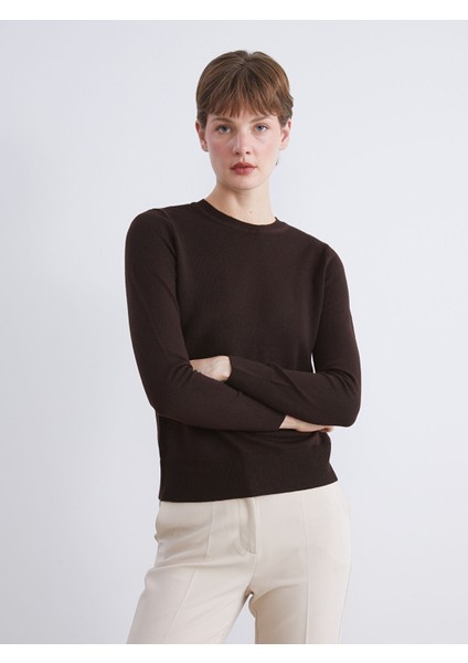 Yeni Sezon Bisiklet Yaka Kadın Triko Kazak