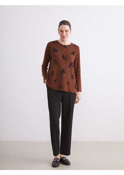 Yeni Sezon Bisiklet Yaka Desenli Kadın Tişört fiyatları