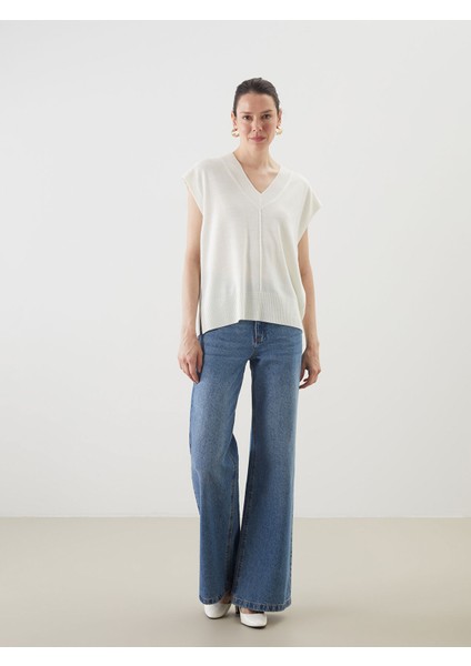 Yeni Sezon V Yaka Kadın Triko Süveter fiyatları