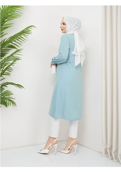 Medine Ipeği Tunik Su Yeşili