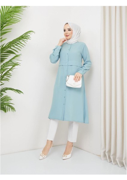 Medine Ipeği Tunik Su Yeşili modelleri