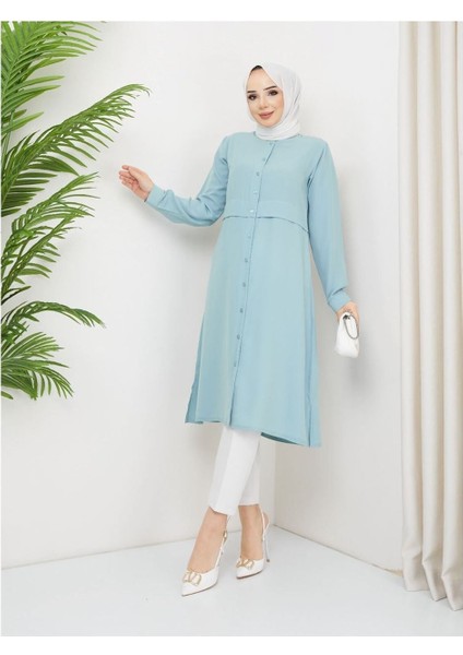 Medine Ipeği Tunik Su Yeşili fırsatları