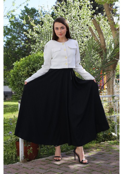 Beli Lastikli Süper Kloş Etek Siyah fiyatları