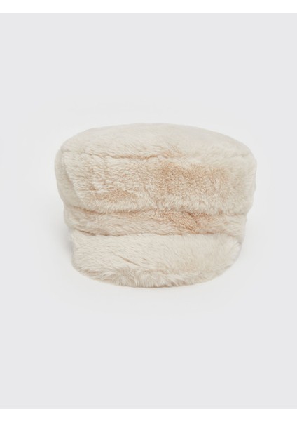 Yeni Sezon Kürklü Kadın Kep Şapka