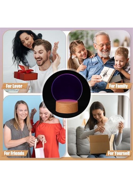 12 Pcs Noel 3D Gece LED Lamba Taban Hediye 16 Renk LED Işık Ekran Taban Uzaktan Kumanda USB Kablo Lamba Tabanı (Yurt Dışından) indirimleri