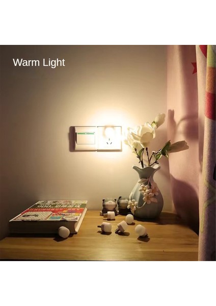 10PCS Mini USB Gece Işık Göz Koruma Kitabı Okuma Işık USB Fiş Bilgisayar Mobil Güç LED Gece Lambası, Sıcak Işık (Yurt Dışından)