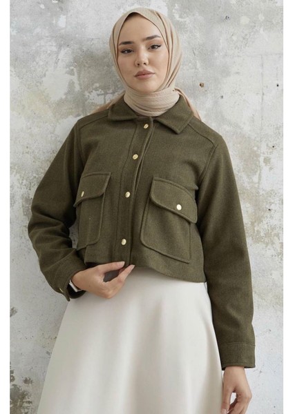 Kısa Cepli Kaşe Mont Haki fırsatları