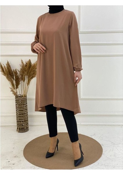 Oval Etekli Tunik - Badem Badem fırsatları