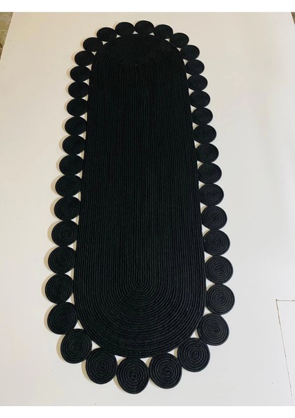 Oval Jüt Halı - Oval Hasır Halı - Şekilli Hasır Halı - Modern Jüt Halı
