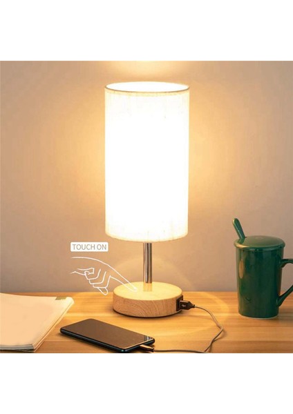 Dokunma Kontrolü Oturma Odası Yurt Için 3 Aydınlatma Modu ile Yatak Odası Için Küçük Masa Lambası, Ofis (Led Ampul Dahil) Ab Fişi (Yurt Dışından) indirimleri