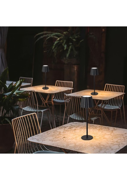 3W LED Masa Lambası Kablosuz Masa Lambası 2000MAH Şarj Edilebilir Taşınabilir Masa Lambası Yatak Odası Dekoratif Masa Lambası Siyah (Yurt Dışından) fırsatları