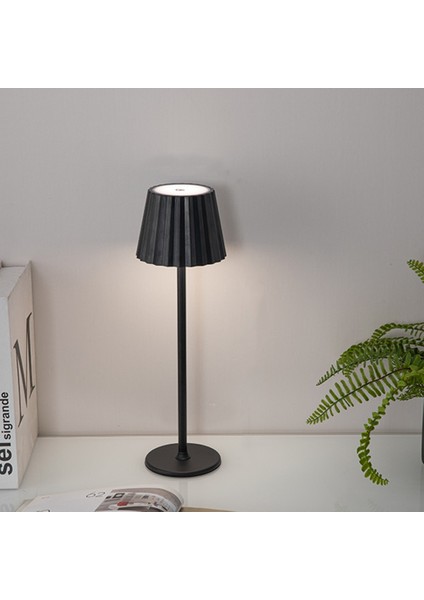 3W LED Masa Lambası Kablosuz Masa Lambası 2000MAH Şarj Edilebilir Taşınabilir Masa Lambası Yatak Odası Dekoratif Masa Lambası Siyah (Yurt Dışından) indirimleri