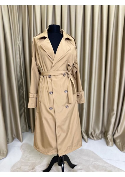 Belden Bağlamalı Trençkot Camel fiyatları