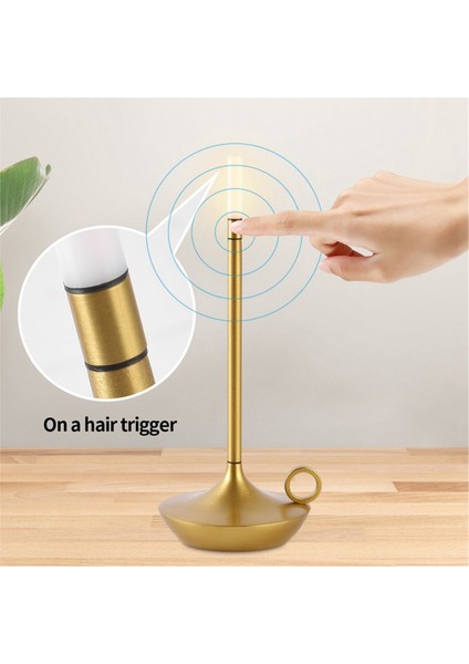 Aladdin Mum Işığı Kamp Masa Lambası Şarj Edilebilir Kampı Sıcak Işık Mum Lambası Akşam Yemeği Atmosfer Masa Lambası Altın (Yurt Dışından) indirimleri