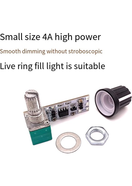 LED Sabit Voltaj Dimmer Kartı Kontrol Modülü Tablo Lamba Adımsız Knob Potansiyometre Canlı Dolgu Işık Dimmer Modülü, B (Yurt Dışından) fiyatları
