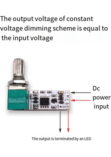 LED Sabit Voltaj Dimmer Kartı Kontrol Modülü Tablo Lamba Adımsız Knob Potansiyometre Canlı Dolgu Işık Dimmer Modülü, B (Yurt Dışından) indirimleri