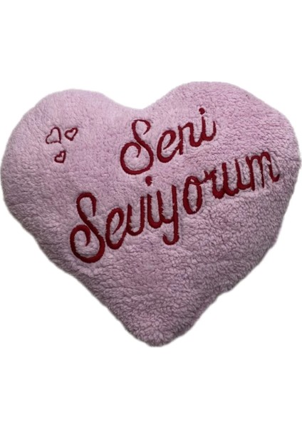 Peluş Kalp Yastık - Seni Seviyorum Yastık