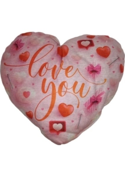 Peluş Kalp Yastık - Seni Çok Seviyorum Yastık - Seni Seviyorum Kalp Yastık