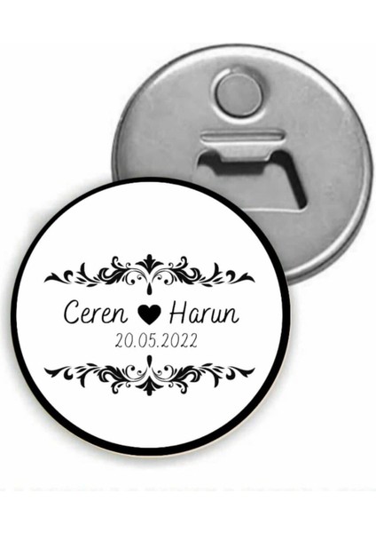 Kişiye Özel Açacaklı Düğün Magnet - Nişan Magnet - Söz Magnet ( 25 Adet )