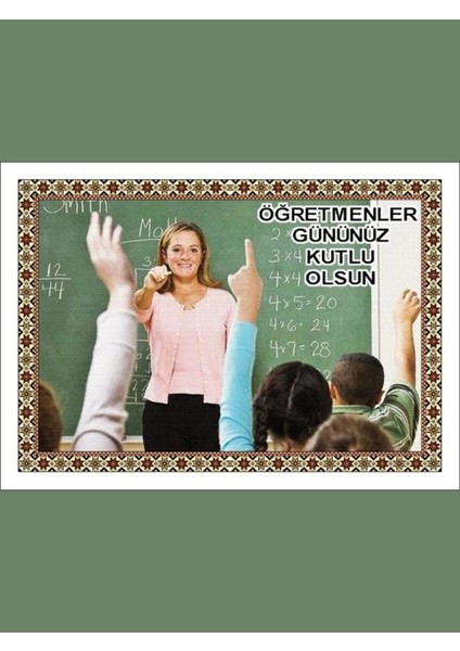 Öğretmenler Gününe Özel Duvar Halısı - Kişiye Özel Fotoğraflı Halı