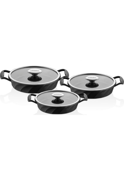 Kuvars Cam Kapaklı 6 Parça Döküm Sahan Seti fiyatları