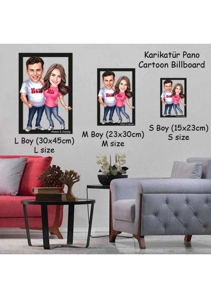 Kişiye Özel Pano - Karikatür Pano - Kişiye Özel Tablo