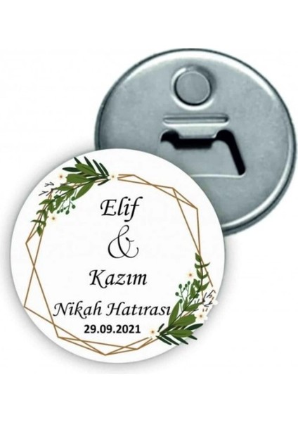 Kişiye Özel Açacaklı Düğün Magnet - Nişan Magnet - Söz Magnet ( 24 Adet )