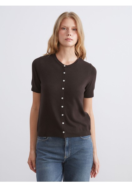 Yeni Sezon Bisiklet Yaka Kadın Triko Hırka